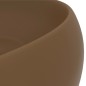 vidaXL Lavandino Lusso Rotondo Crema Opaco 40x15 cm in Ceramica vidaXL Lavandino Lusso Rotondo Crema Opaco 40x15 cm in Ceramica