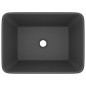 vidaXL Lavandino Luxury Grigio Scuro Opaco 41x30x12 cm in Ceramica vidaXL Lavandino Luxury Grigio Scuro Opaco 41x30x12 cm in Ceramica