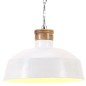 vidaXL Lampada a Sospensione Industriale 32 cm Bianca E27