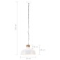 vidaXL Lampada a Sospensione Industriale 32 cm Bianca E27