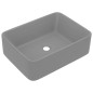 vidaXL Lavandino Luxury Grigio Chiaro Opaco 41x30x12 cm in Ceramica