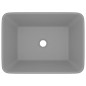 vidaXL Lavandino Luxury Grigio Chiaro Opaco 41x30x12 cm in Ceramica