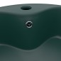 vidaXL Lavandino con Troppopieno Verde Scuro Opaco 36x13cm in Ceramica vidaXL Lavandino con Troppopieno Verde Scuro Opaco 36x13cm in Ceramica