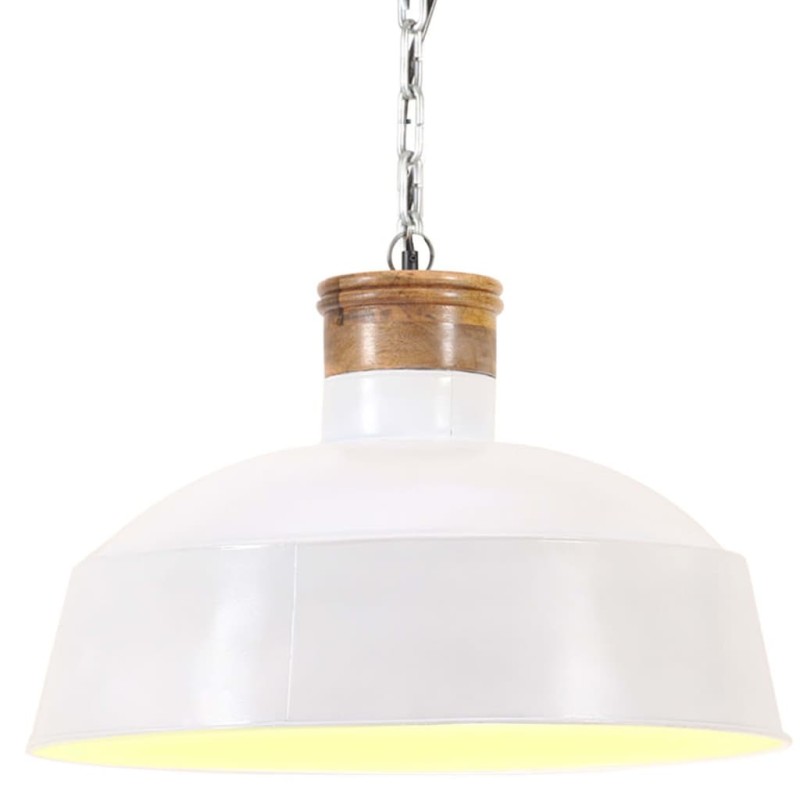 vidaXL Lampada a Sospensione Industriale 58 cm Bianca E27 vidaXL Lampada a Sospensione Industriale 58 cm Bianca E27