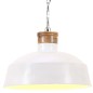 vidaXL Lampada a Sospensione Industriale 58 cm Bianca E27 vidaXL Lampada a Sospensione Industriale 58 cm Bianca E27