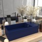 vidaXL Lavandino con Troppopieno in Ceramica Blu Scuro vidaXL Lavandino con Troppopieno in Ceramica Blu Scuro
