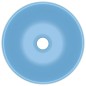 vidaXL Lavandino Lusso Rotondo Azzurro Opaco 40x15 cm in Ceramica