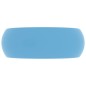 vidaXL Lavandino Lusso Rotondo Azzurro Opaco 40x15 cm in Ceramica