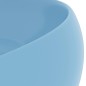 vidaXL Lavandino Lusso Rotondo Azzurro Opaco 40x15 cm in Ceramica