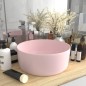 vidaXL Lavandino Lusso Rotondo Rosa Opaco 40x15 cm in Ceramica vidaXL Lavandino Lusso Rotondo Rosa Opaco 40x15 cm in Ceramica