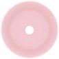 vidaXL Lavandino Lusso Rotondo Rosa Opaco 40x15 cm in Ceramica vidaXL Lavandino Lusso Rotondo Rosa Opaco 40x15 cm in Ceramica