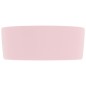 vidaXL Lavandino Lusso Rotondo Rosa Opaco 40x15 cm in Ceramica vidaXL Lavandino Lusso Rotondo Rosa Opaco 40x15 cm in Ceramica