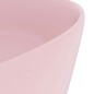 vidaXL Lavandino Lusso Rotondo Rosa Opaco 40x15 cm in Ceramica vidaXL Lavandino Lusso Rotondo Rosa Opaco 40x15 cm in Ceramica