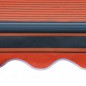 vidaXL Tenda da Sole Retrattile Sensore LED 400x300cm Arancio Marrone