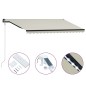vidaXL Tenda da Sole Retrattile Sensore Vento e LED 400x300cm Crema vidaXL Tenda da Sole Retrattile Sensore Vento e LED 400x300cm Crema
