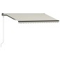 vidaXL Tenda da Sole Retrattile Sensore Vento e LED 400x300cm Crema vidaXL Tenda da Sole Retrattile Sensore Vento e LED 400x300cm Crema