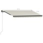 vidaXL Tenda da Sole Retrattile Sensore Vento e LED 400x300cm Crema vidaXL Tenda da Sole Retrattile Sensore Vento e LED 400x300cm Crema