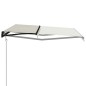 vidaXL Tenda da Sole Retrattile Sensore Vento e LED 600x300cm Crema