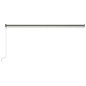 vidaXL Tenda da Sole Retrattile Sensore Vento e LED 600x300cm Crema