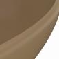 vidaXL Lavandino Lusso Ovale Crema Opaco 40x33 cm in Ceramica vidaXL Lavandino Lusso Ovale Crema Opaco 40x33 cm in Ceramica