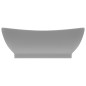 vidaXL Lavabo con Troppopieno Ovale Turchese Grigio 58,5x39 cm Ceramica