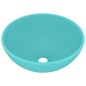 vidaXL Lavandino Lusso Rotondo Verde Chiaro Opaco 32,5x14 cm Ceramica vidaXL Lavandino Lusso Rotondo Verde Chiaro Opaco 32,5x14 cm Ceramica
