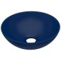 vidaXL Lavandino da Bagno in Ceramica Blu Scuro Rotondo vidaXL Lavandino da Bagno in Ceramica Blu Scuro Rotondo