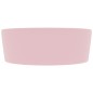 vidaXL Lavandino con Troppopieno Rosa Opaco 36x13 cm in Ceramica vidaXL Lavandino con Troppopieno Rosa Opaco 36x13 cm in Ceramica
