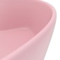 vidaXL Lavandino con Troppopieno Rosa Opaco 36x13 cm in Ceramica vidaXL Lavandino con Troppopieno Rosa Opaco 36x13 cm in Ceramica