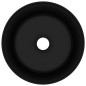 vidaXL Lavandino Lusso Rotondo Nero Opaco 40x15 cm in Ceramica