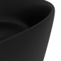 vidaXL Lavandino Lusso Rotondo Nero Opaco 40x15 cm in Ceramica