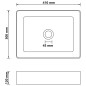 vidaXL Lavandino Luxury Bianco Opaco 41x30x12 cm in Ceramica