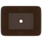 vidaXL Lavandino Luxury Marrone Scuro Opaco 41x30x12 cm in Ceramica