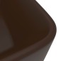 vidaXL Lavandino Luxury Marrone Scuro Opaco 41x30x12 cm in Ceramica