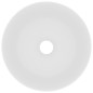 vidaXL Lavandino Lusso Rotondo Bianco Opaco 40x15 cm in Ceramica