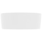 vidaXL Lavandino Lusso Rotondo Bianco Opaco 40x15 cm in Ceramica