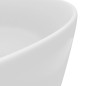 vidaXL Lavandino Lusso Rotondo Bianco Opaco 40x15 cm in Ceramica