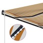 vidaXL Tenda da Sole Retrattile Sensore e LED 400x300 cm Giallo Bianco vidaXL Tenda da Sole Retrattile Sensore e LED 400x300 cm Giallo Bianco