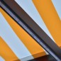 vidaXL Tenda da Sole Retrattile Sensore e LED 400x300 cm Giallo Bianco vidaXL Tenda da Sole Retrattile Sensore e LED 400x300 cm Giallo Bianco