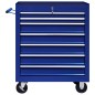 vidaXL Carrello Portautensili con 7 Cassetti per Officina Blu vidaXL Carrello Portautensili con 7 Cassetti per Officina Blu