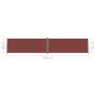 Tenda da Sole Laterale Retrattile Marrone 200x1000 cm Tenda da Sole Laterale Retrattile Marrone 200x1000 cm