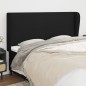 Testiera ad Orecchio Nera 183x23x118/128 cm in Tessuto Testiera ad Orecchio Nera 183x23x118/128 cm in Tessuto