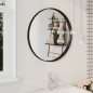 vidaXL Specchio da Parete Nero 60 cm vidaXL Specchio da Parete Nero 60 cm