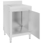 vidaXL Mobiletto da Cucina Commerciale con Gocciolatoio Acciaio Inox vidaXL Mobiletto da Cucina Commerciale con Gocciolatoio Acciaio Inox