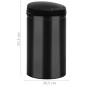 vidaXL Pattumiera Automatica con Sensore 40 L Acciaio al Carbonio Nero vidaXL Pattumiera Automatica con Sensore 40 L Acciaio al Carbonio Nero