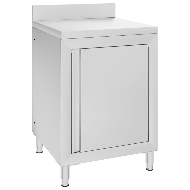 vidaXL Mobiletto da Cucina Commerciale in Acciaio Inox 60x60x96 cm vidaXL Mobiletto da Cucina Commerciale in Acciaio Inox 60x60x96 cm