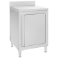 vidaXL Mobiletto da Cucina Commerciale in Acciaio Inox 60x60x96 cm vidaXL Mobiletto da Cucina Commerciale in Acciaio Inox 60x60x96 cm
