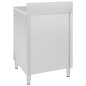 vidaXL Mobiletto da Cucina Commerciale in Acciaio Inox 60x60x96 cm vidaXL Mobiletto da Cucina Commerciale in Acciaio Inox 60x60x96 cm