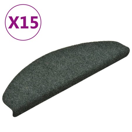 vidaXL Tappetini Autoadesivi Scale 15 pz Verdi 65x21x4 cm Agugliati