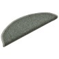 vidaXL Tappetini per Scale 15 pz Verde Scuro 56x17x3 cm